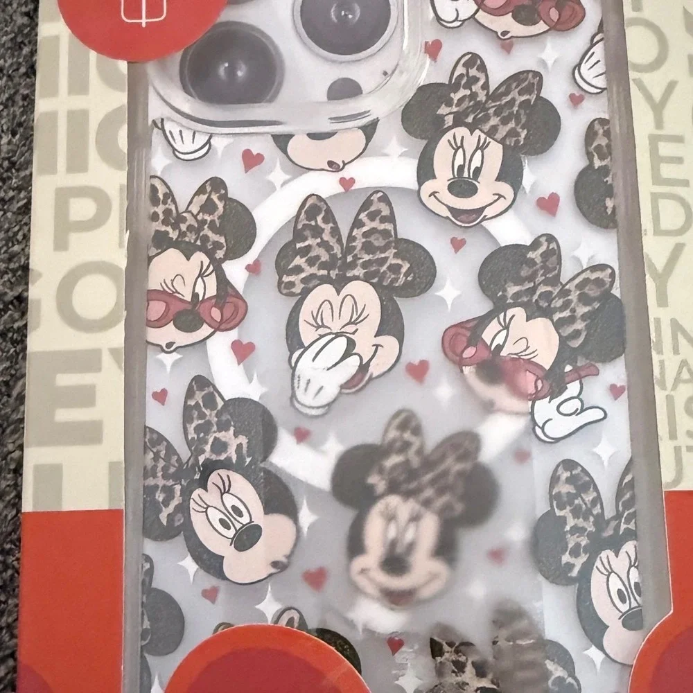 Disney x Skinnydip Minnie Mouse Leopard Bow‎ iPhone 15 Pro Max Case NEW